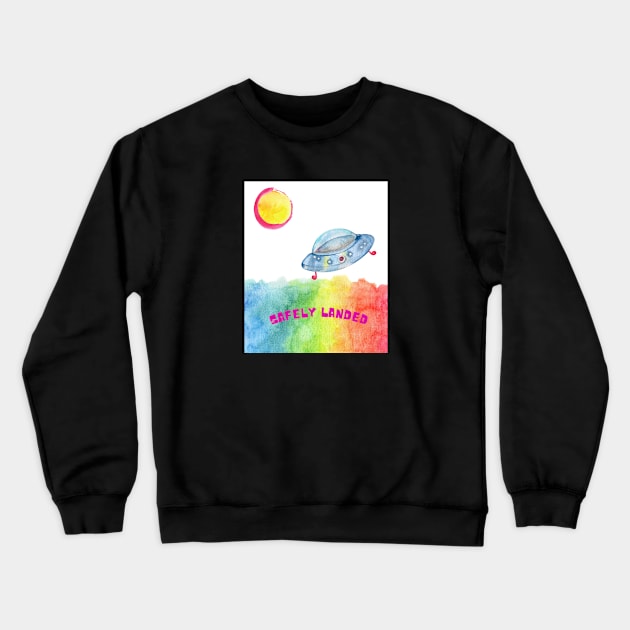 Safely Landed UFO Crewneck Sweatshirt by Mission Bear